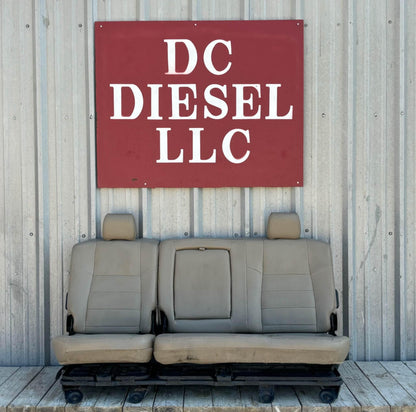 11-16 Ford F250 F350 Crew Cab Rear Bench Seat 60/40 Tan Leather