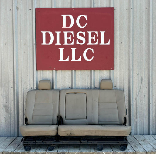 11-16 Ford F250 F350 Crew Cab Rear Bench Seat 60/40 Tan Leather