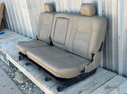 11-16 Ford F250 F350 Crew Cab Rear Bench Seat 60/40 Tan Leather