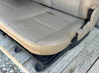 11-16 Ford F250 F350 Crew Cab Rear Bench Seat 60/40 Tan Leather