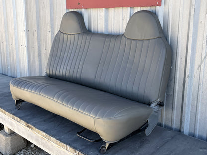 99-10 Ford F250 F350 Front Bench Seat Gray Vinyl