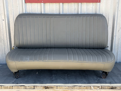 99-10 Ford F250 F350 Crew Cab Rear Bench Seat Gray Vinyl