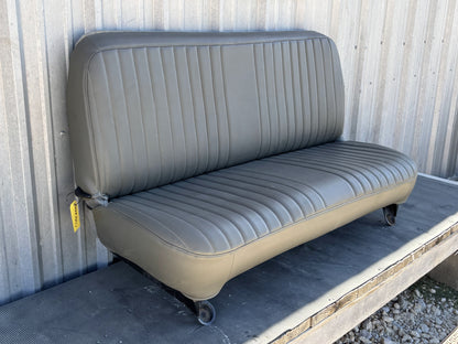 99-10 Ford F250 F350 Crew Cab Rear Bench Seat Gray Vinyl