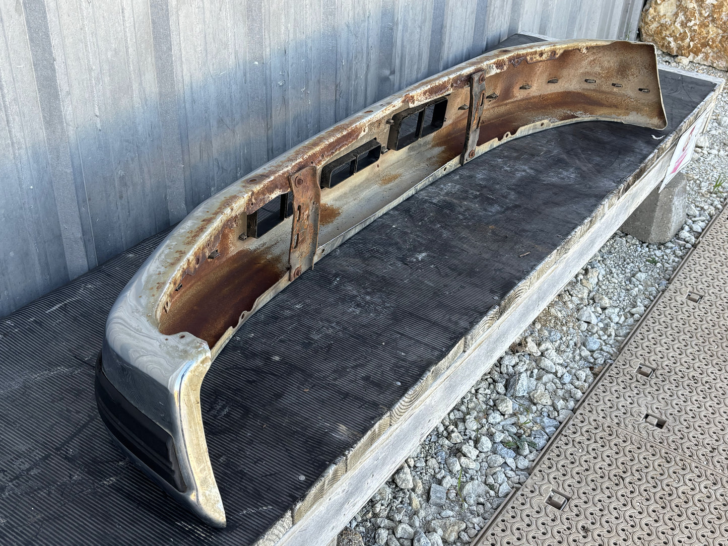 92-97 Ford F250 F350 Diesel Front Bumper Chrome