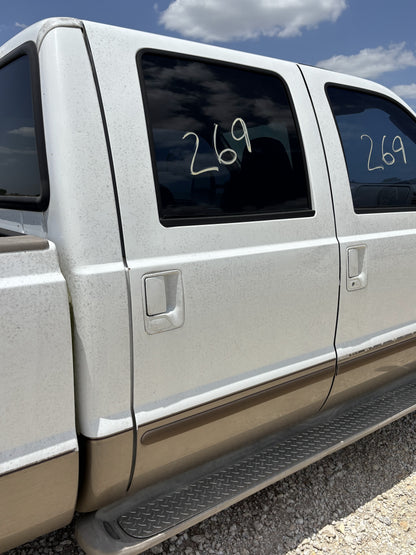 99-07 Ford F250 F350 Rear RH Right Passenger Crew Cab Door Z1 White / Aq Tan Pwr