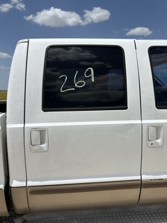 99-07 Ford F250 F350 Rear RH Right Passenger Crew Cab Door Z1 White / Aq Tan Pwr