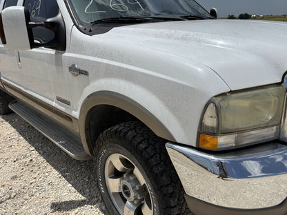 99-07 Ford F250 F350 Front Fender RH Right Passenger Z1 White / AQ Tan W/ Flare