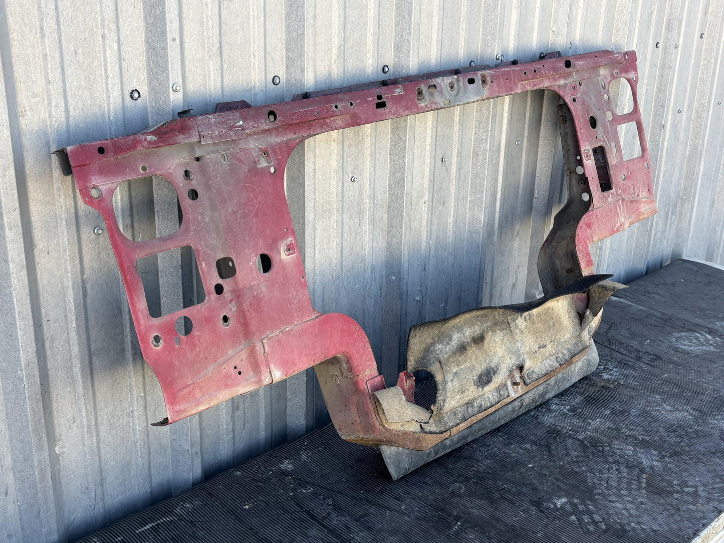 92-97 Ford F250 F350 Diesel Radiator Core Support Red