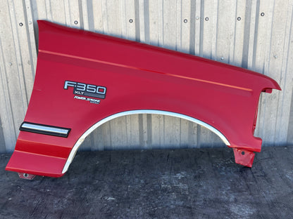 92-97 Ford F250 F350 Front Fender RH Right Passenger E4 Red