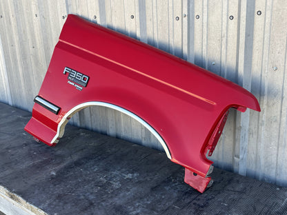 92-97 Ford F250 F350 Front Fender RH Right Passenger E4 Red