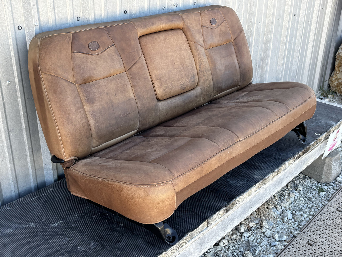 03-04 Ford F250 F350 King Ranch Leather Crew Cab Rear Back Bench Seat OEM
