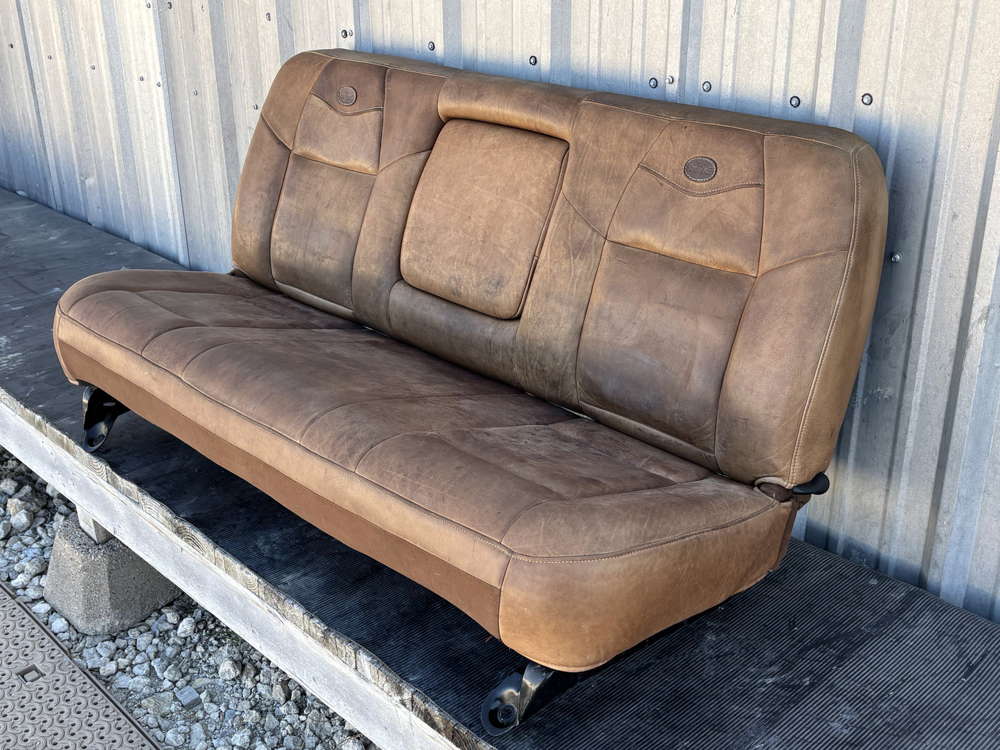 03-04 Ford F250 F350 King Ranch Leather Crew Cab Rear Back Bench Seat OEM