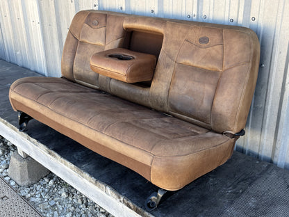 03-04 Ford F250 F350 King Ranch Leather Crew Cab Rear Back Bench Seat OEM