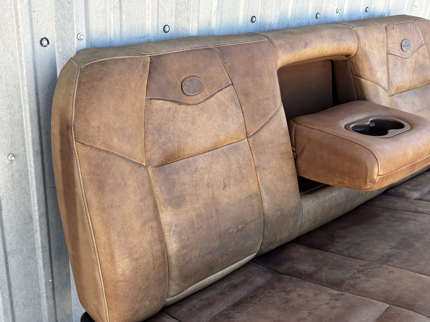 03-04 Ford F250 F350 King Ranch Leather Crew Cab Rear Back Bench Seat OEM