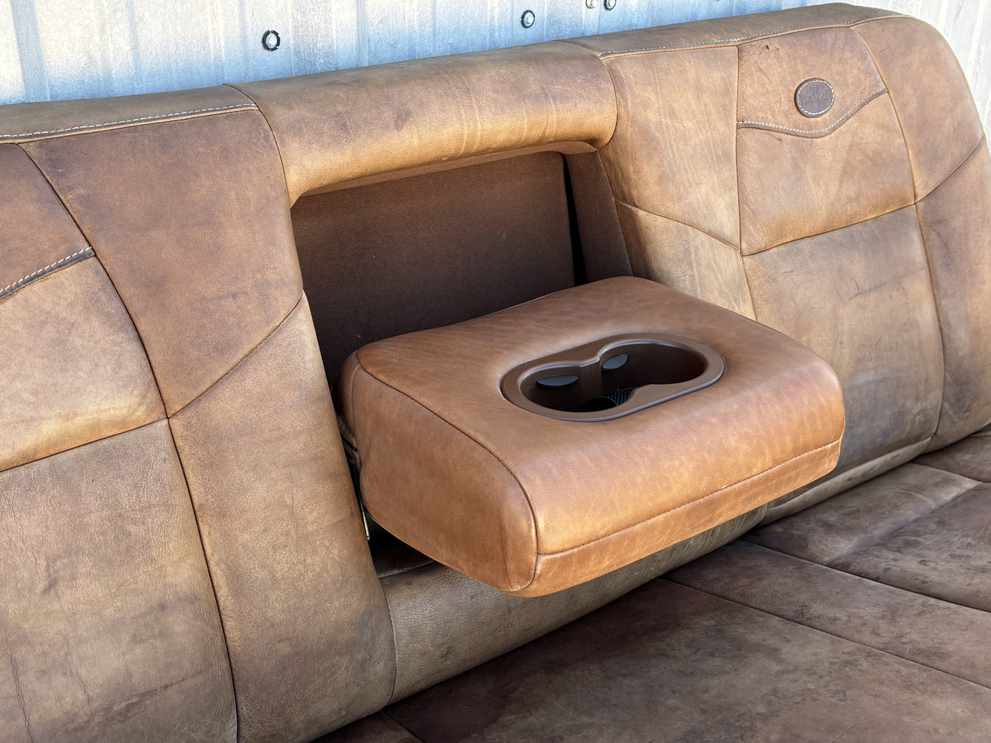 03-04 Ford F250 F350 King Ranch Leather Crew Cab Rear Back Bench Seat OEM