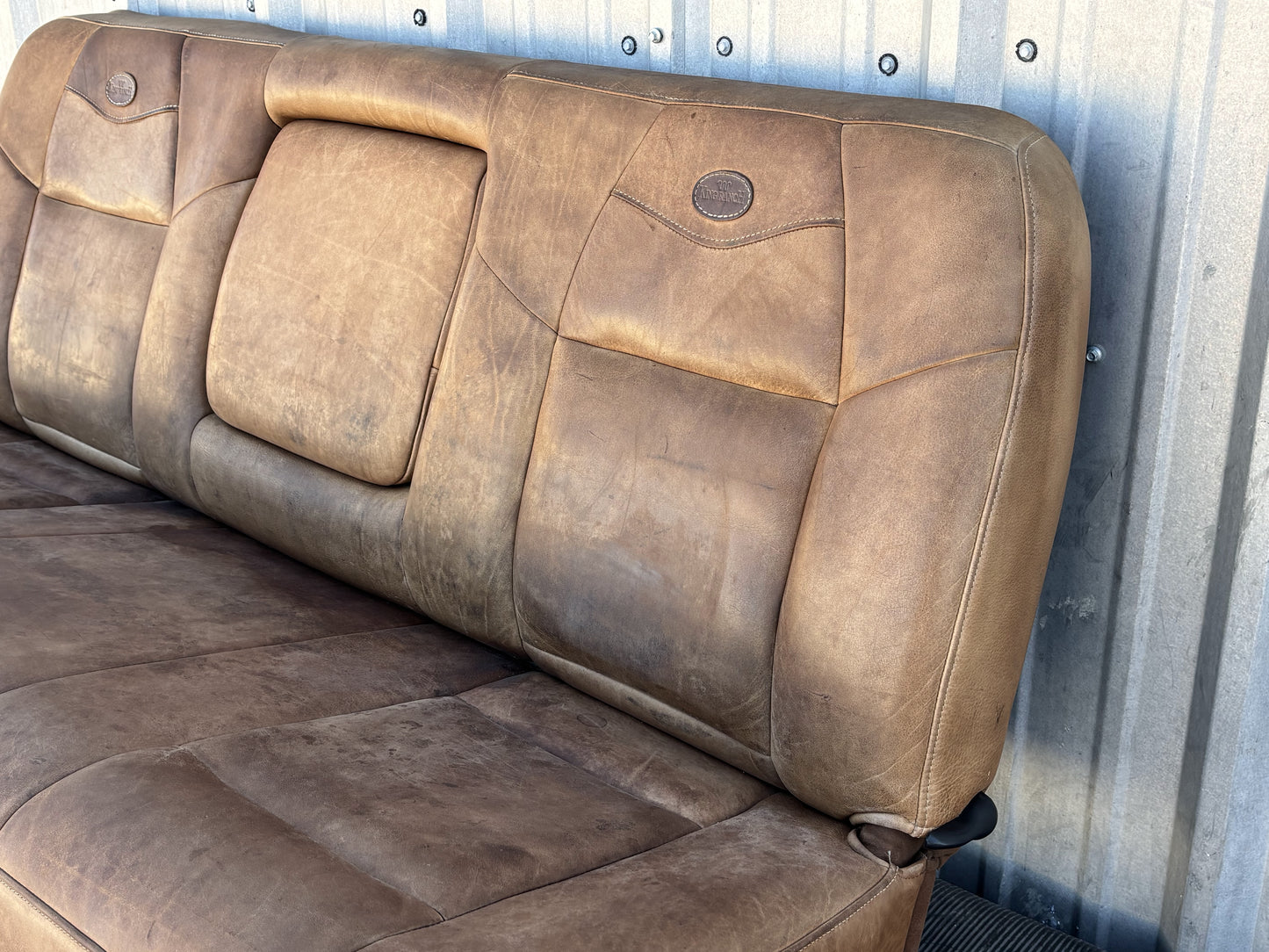 03-04 Ford F250 F350 King Ranch Leather Crew Cab Rear Back Bench Seat OEM