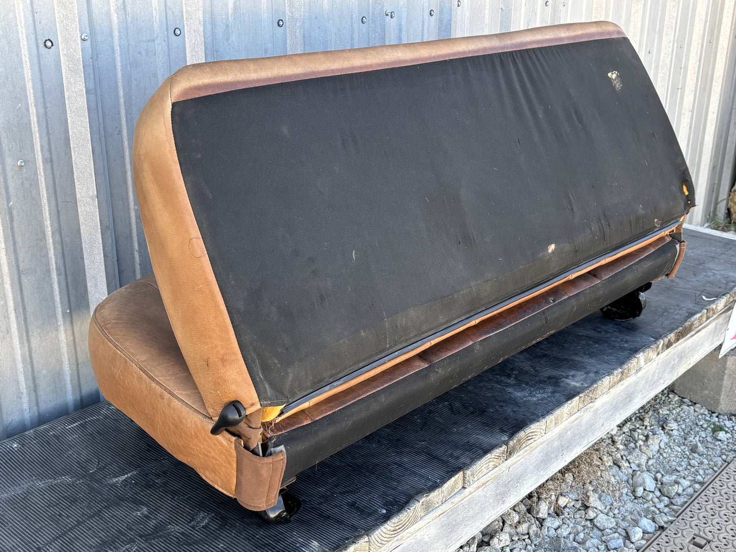03-04 Ford F250 F350 King Ranch Leather Crew Cab Rear Back Bench Seat OEM