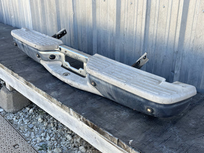 99-04 Ford F250 F350 King Ranch Rear Bumper Chrome / Tan W/ Reverse Sensors