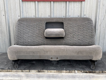 99-04 Ford F250 F350 Crew Cab Rear Bench Seat Gray Cloth