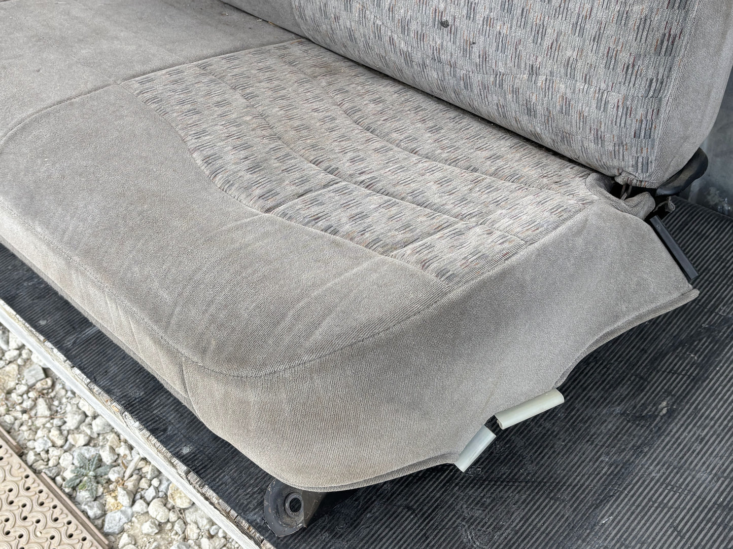 99-04 Ford F250 F350 Crew Cab Rear Bench Seat Gray Cloth