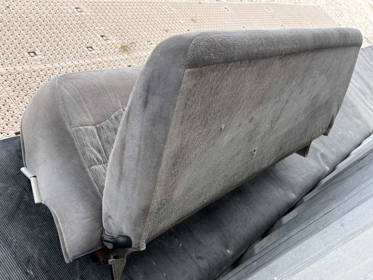 99-04 Ford F250 F350 Crew Cab Rear Bench Seat Gray Cloth