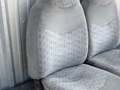 99-07 Ford F250 F350 Front Seat Set LH & RH Gray Cloth