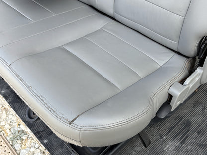 03-07 Ford F250 F350 Crew Cab Rear Back Bench Seat 60/40 Gray Leather OEM