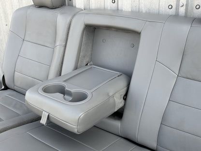 03-07 Ford F250 F350 Crew Cab Rear Back Bench Seat 60/40 Gray Leather OEM