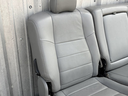 03-07 Ford F250 F350 Crew Cab Rear Back Bench Seat 60/40 Gray Leather OEM