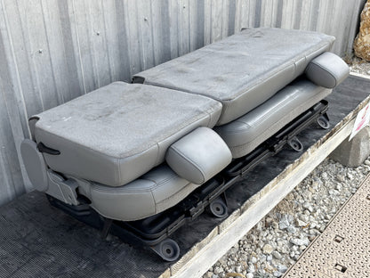 03-07 Ford F250 F350 Crew Cab Rear Back Bench Seat 60/40 Gray Leather OEM