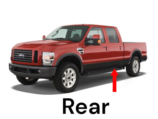 08-10 Ford F250 F350 LH Left Driver Rear Rocker Sill Trim Panel Stone OE