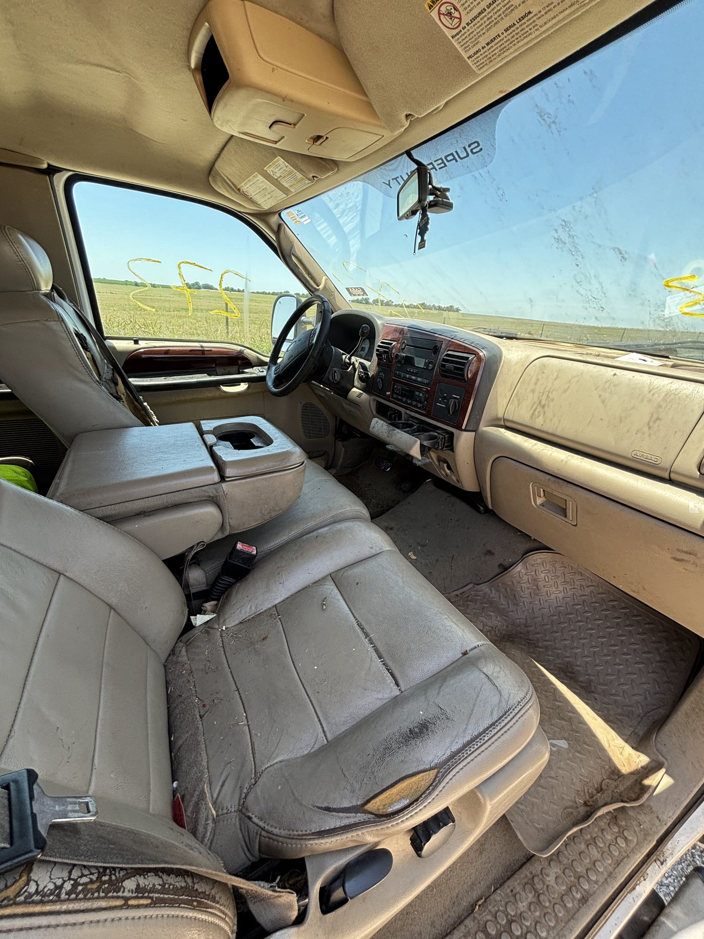 05-07 Ford F250 F350 Lariat Header Panel White