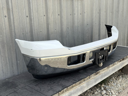 05-07 Ford F250 F350 Front Bumper Chrome W/ White Cap W/ Fog Lights