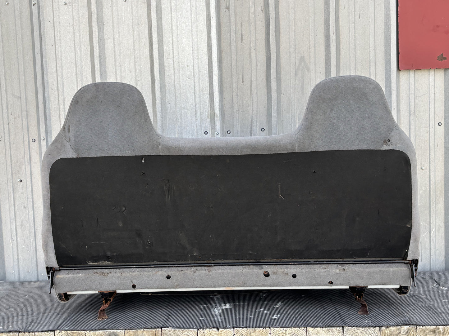 92-96 Ford F150 F250 97 F350 Manual Bench Seat W/ Armrest Opal Gray Cloth