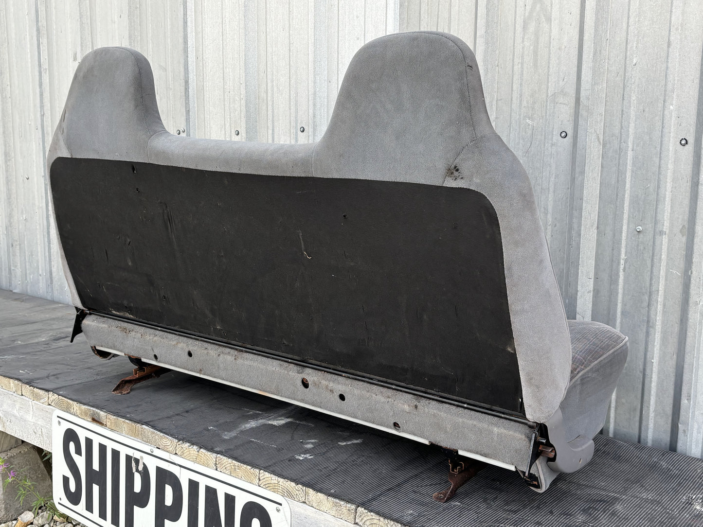 92-96 Ford F150 F250 97 F350 Manual Bench Seat W/ Armrest Opal Gray Cloth