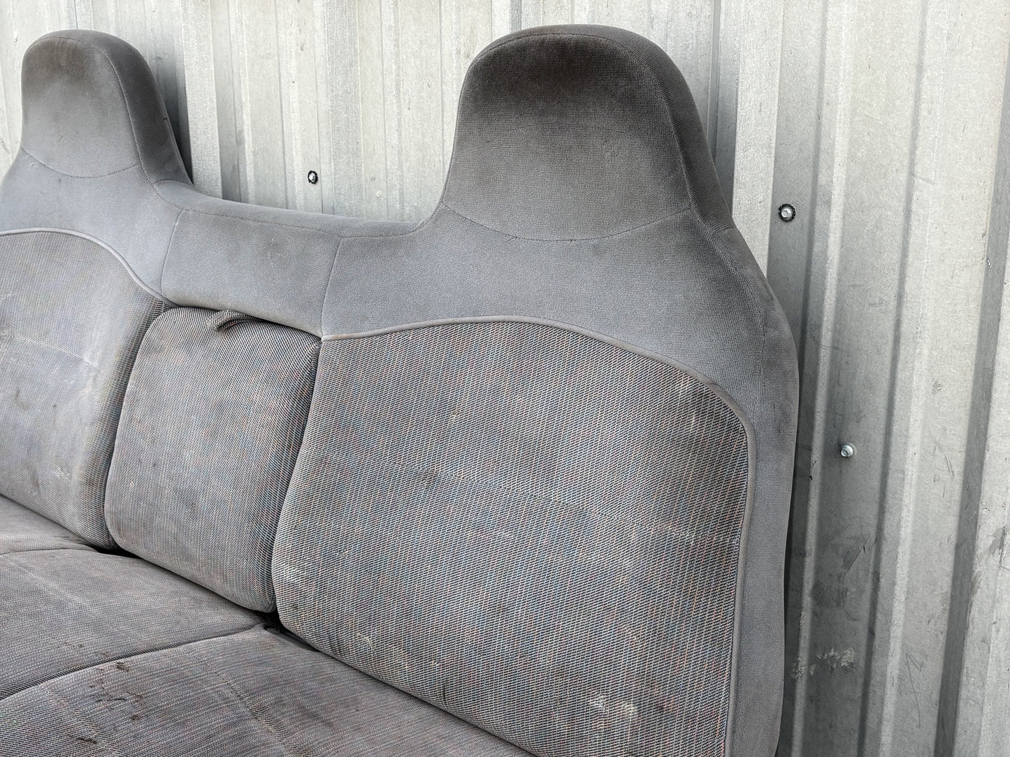 92-96 Ford F150 F250 97 F350 Manual Bench Seat W/ Armrest Opal Gray Cloth