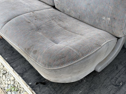 92-96 Ford F150 F250 97 F350 Manual Bench Seat W/ Armrest Opal Gray Cloth
