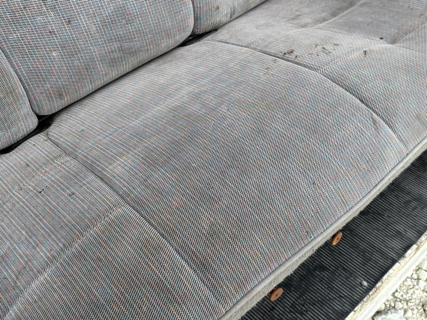 92-96 Ford F150 F250 97 F350 Manual Bench Seat W/ Armrest Opal Gray Cloth