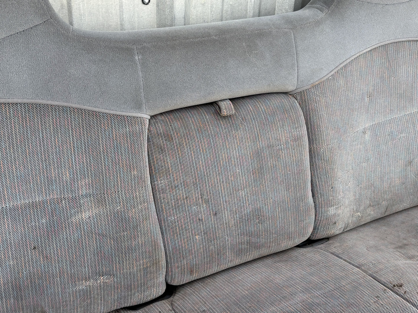 92-96 Ford F150 F250 97 F350 Manual Bench Seat W/ Armrest Opal Gray Cloth