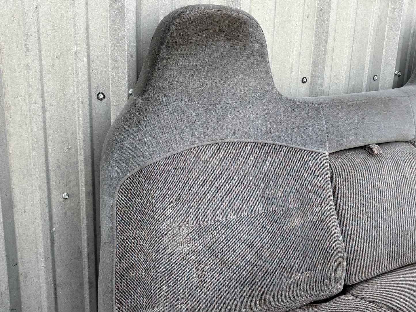 92-96 Ford F150 F250 97 F350 Manual Bench Seat W/ Armrest Opal Gray Cloth