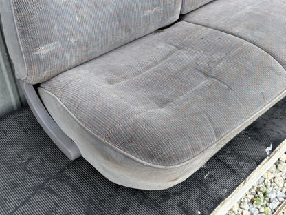92-96 Ford F150 F250 97 F350 Manual Bench Seat W/ Armrest Opal Gray Cloth