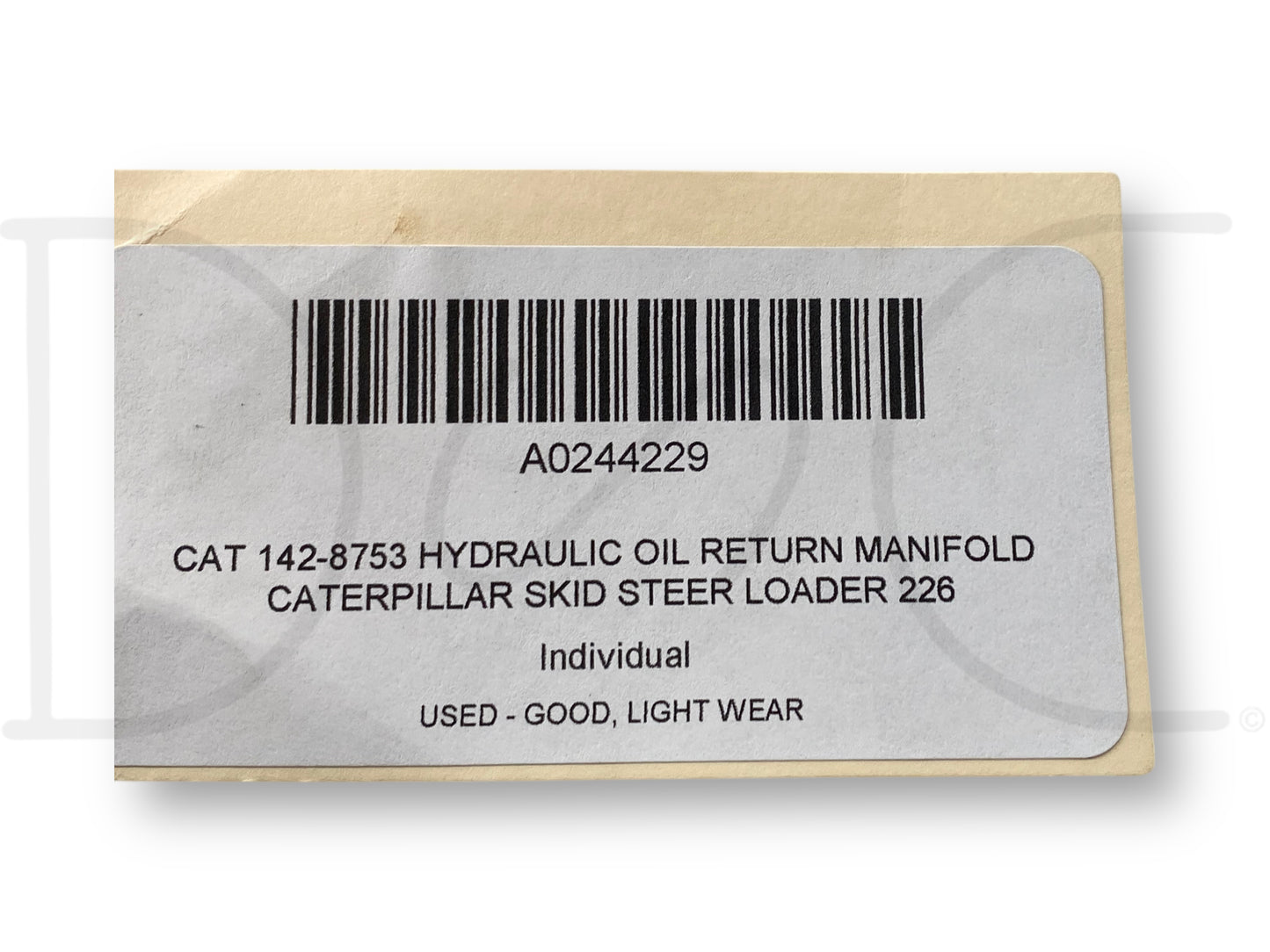 Cat 142-8753 Hydraulic Oil Return Manifold Caterpillar Skid Steer Loader 226