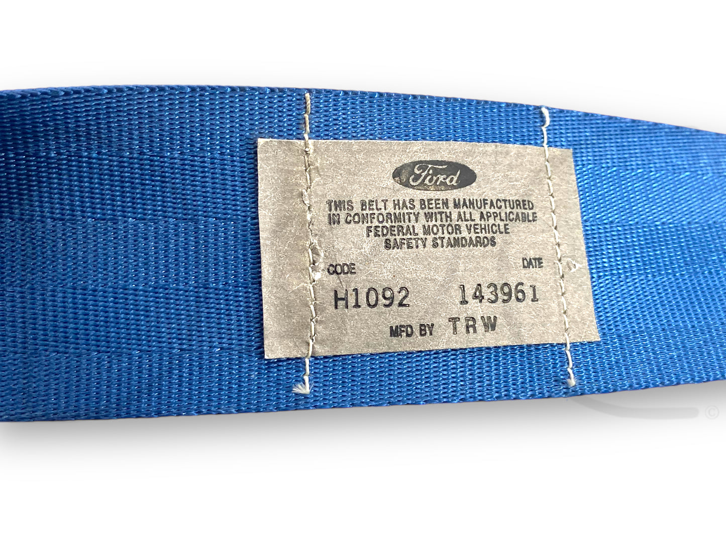 87-97 Ford F250 F350 Rear Seat Center Lap Belt Seatbelt Blue OE