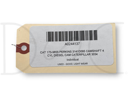 Cat 173-9855 Perkins 3141D095 Camshaft 4 Cyl Diesel Cam Caterpillar 3034