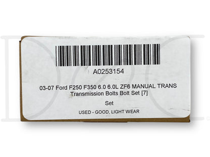 03-07 Ford F250 F350 6.0 6.0L ZF6 Manual Trans Transmission Bolts Bolt Set [7]