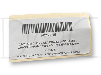 22-23 GM Chevy Silverado GMC Sierra Chassis Frame Wiring Harness 85542916
