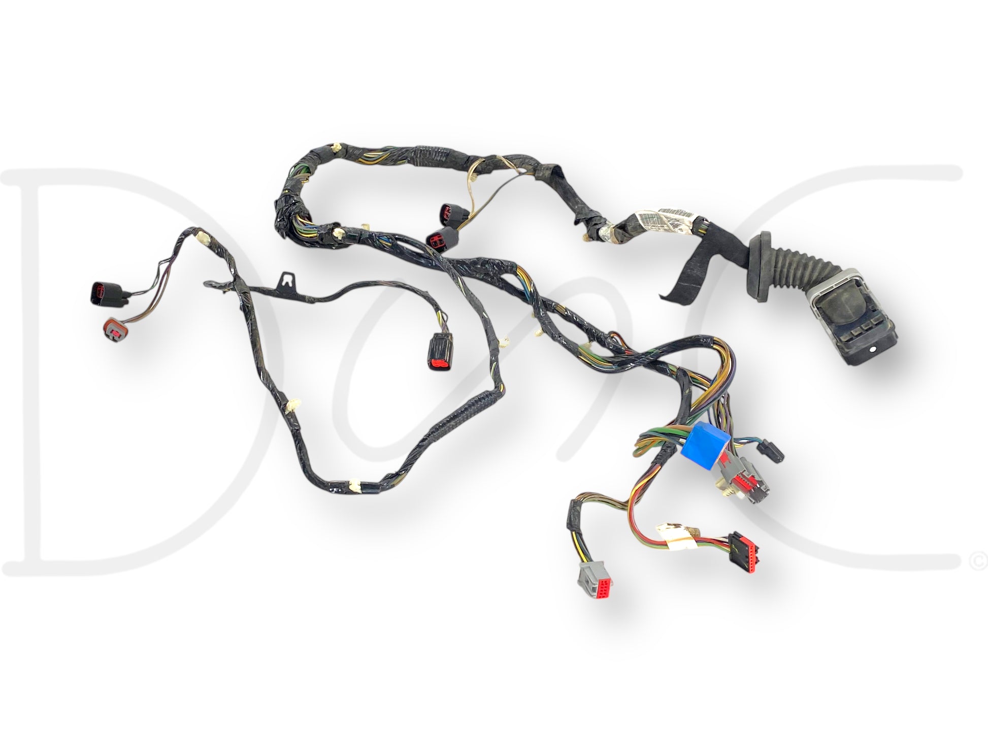 08-10 Ford F250 F350 LH Left Front Driver Door Wiring Harness 8C3T-14631-P2609, used with light wear, compatible with 2008-2010 Ford Super Duty trucks, includes multiple connectors and wiring sections for door electronics, designed for 6.4L Powerstroke diesel models.