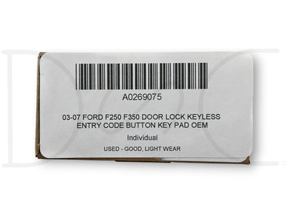 03-07 Ford F250 F350 Door Lock Keyless Entry Code Button Key Pad OEM