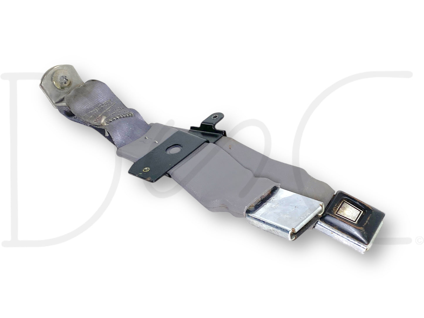 92-97 Ford F250 F350 Front Right & Center Seat Belt Seatbelt Latch Buckle Gray
