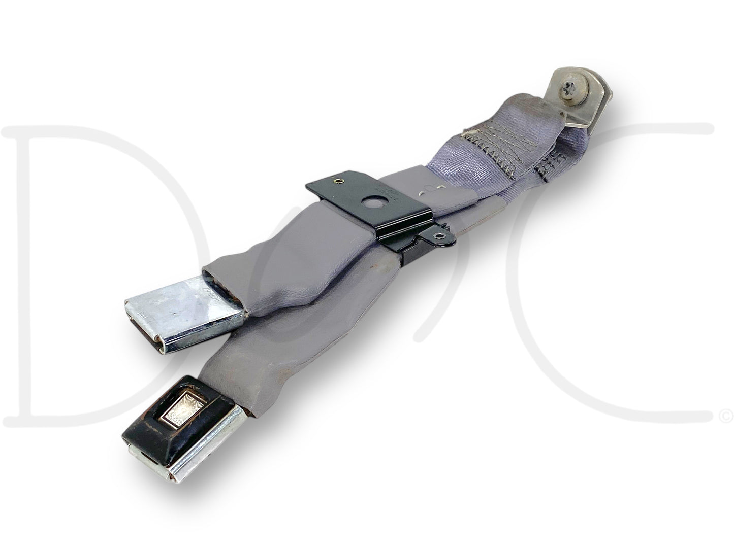 92-97 Ford F250 F350 Front Right & Center Seat Belt Seatbelt Latch Buckle Gray